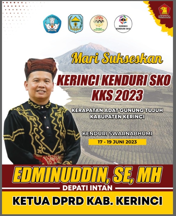 Edminudin Gelar Depati Intan : Sukseskan Kenduri SKO KKS 2023