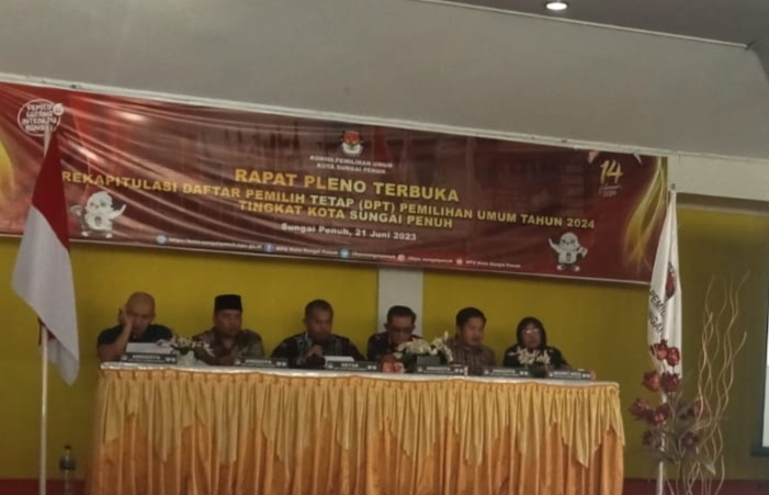 Jumlah DPT Pemilu 2024 Kota Sungai Penuh