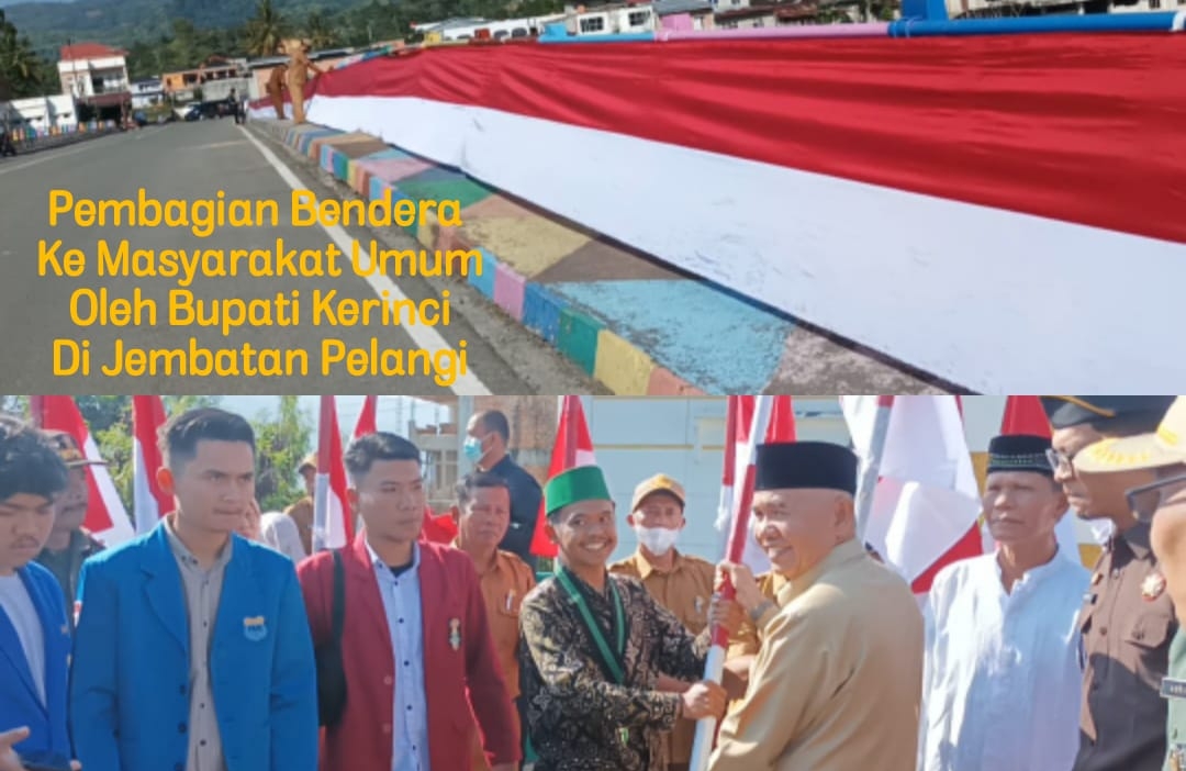 Gerakan Pembagian Bendera Merah Putih di Bumi Sakti Alam Kerinci