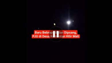 Baru Saja Dipasang, PJU Desa Kemantan Hilir Mati