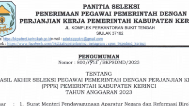 Pengumuman Hasil PPPK Kabupaten Kerinci Pengumuman Hasil PPPK Kabupaten Kerinci