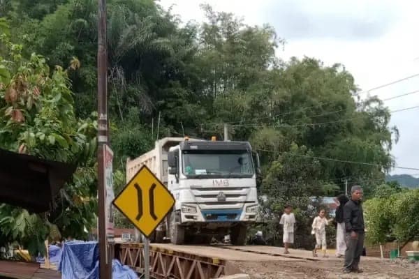 Jembatan Tamiai Sudah Bisa Dilewati