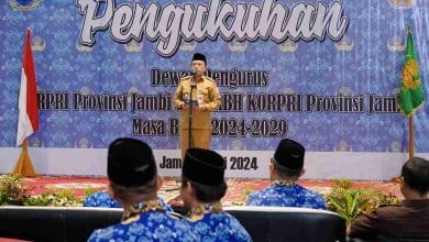 Pengukuhan DP KORPRI, Gubernur Al Haris: Kontribusi KORPRI Luar Biasa Bagi Pegawai Negeri