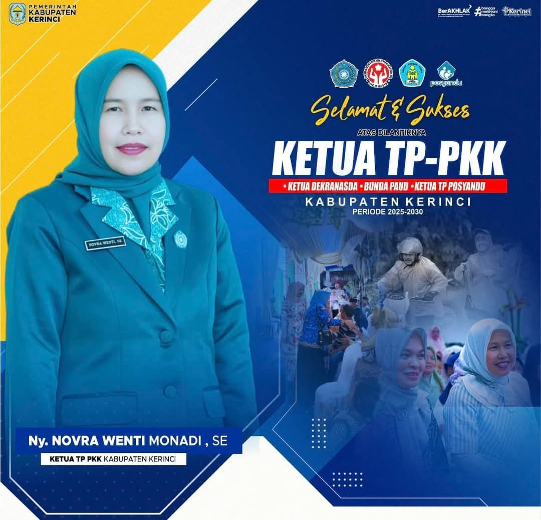 Novra Wenti Monadi dilantik sebagai Ketua TP PKK Kerinci