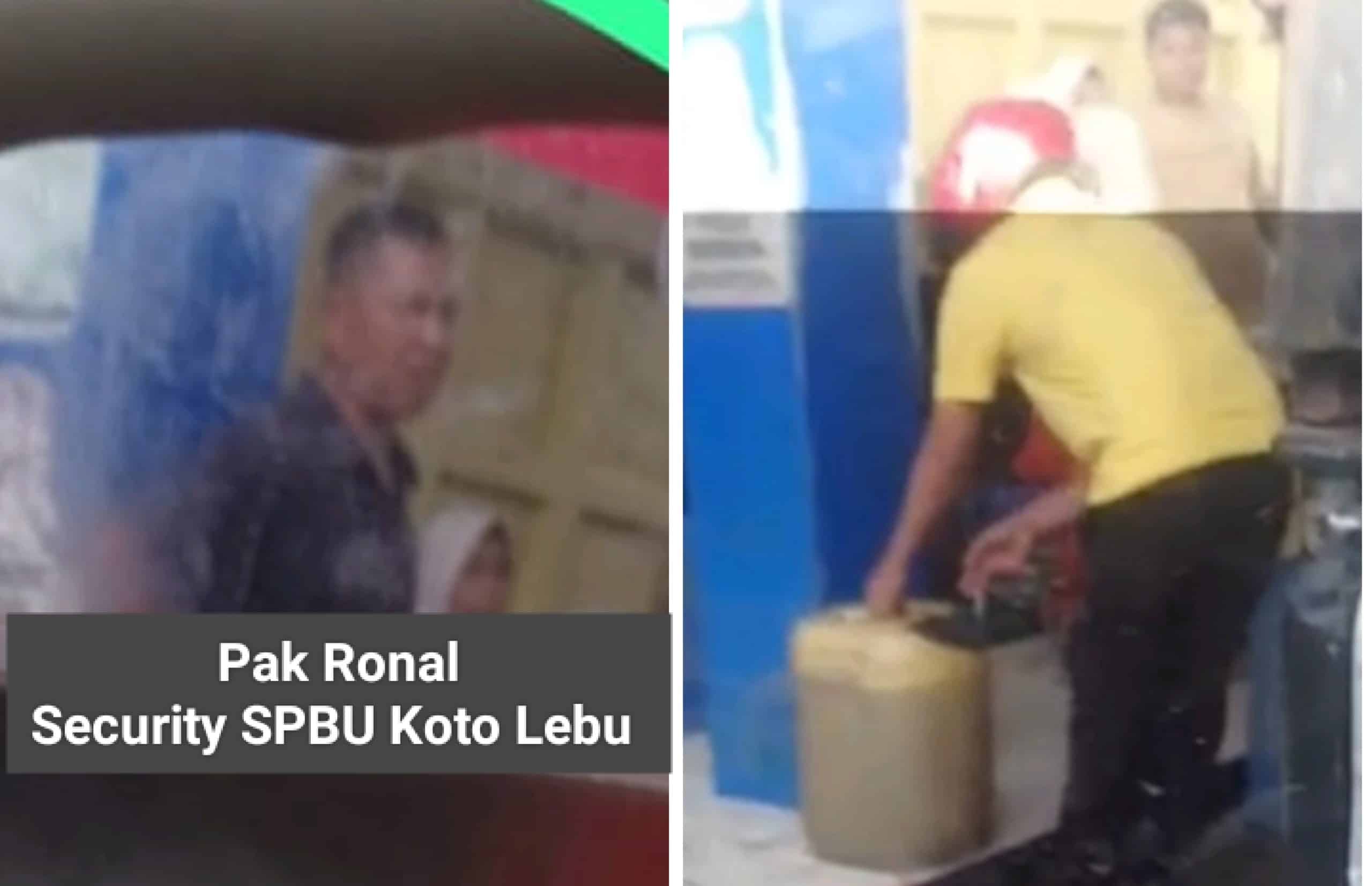 Pak Ronal Security SPBU Koto Lebu Diduga Terlibat Penyimpanan BBM Subsidi Pak Ronal Security SPBU Koto Lebu Diduga Terlibat Penyimpanan BBM Subsidi