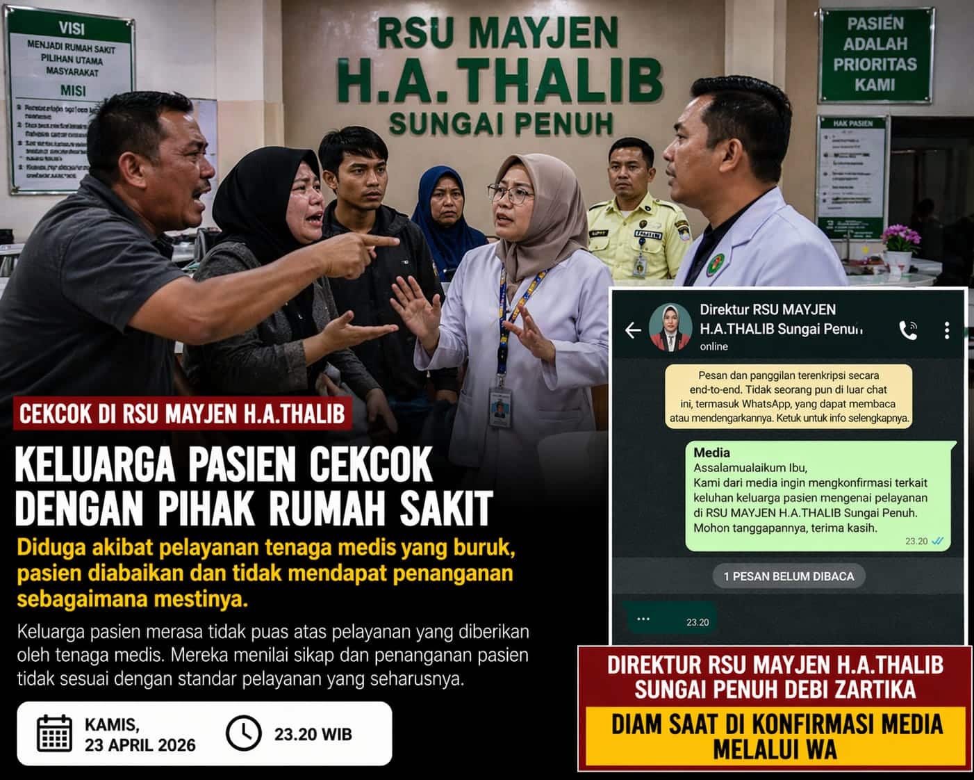 Cekcok Petugas Medis Vs Pasien di RSUD Sungai Penuh Cekcok Petugas Medis Vs Pasien di RSUD Sungai Penuh