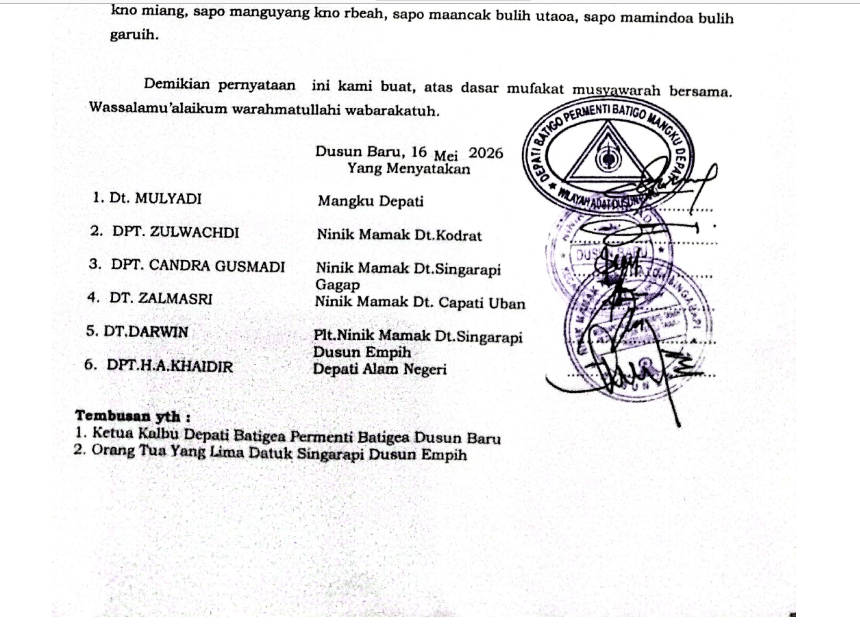 Breaking News, Tokoh Adat Dusun Empih & Dusun Baru Tegaskan Tidak Hadiri Ajun Arah 5 Lurah Breaking News, Tokoh Adat Dusun Empih & Dusun Baru Tegaskan Tidak Hadiri Ajun Arah 5 Lurah