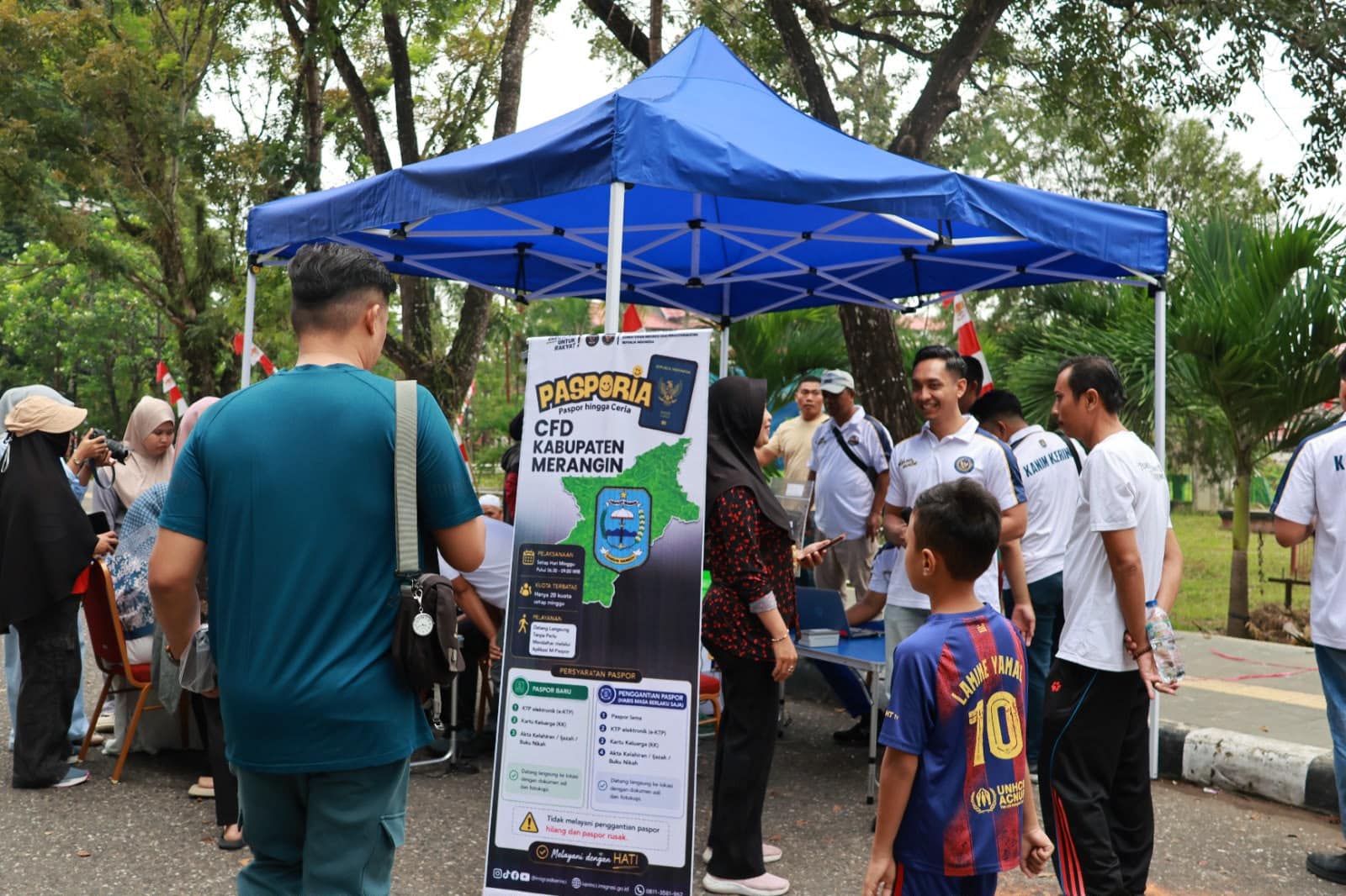PASPORIA Diserbu Warga Merangin, Kantor Imigrasi Kerinci Layani 30 Permohonan Paspor di Car Free Day