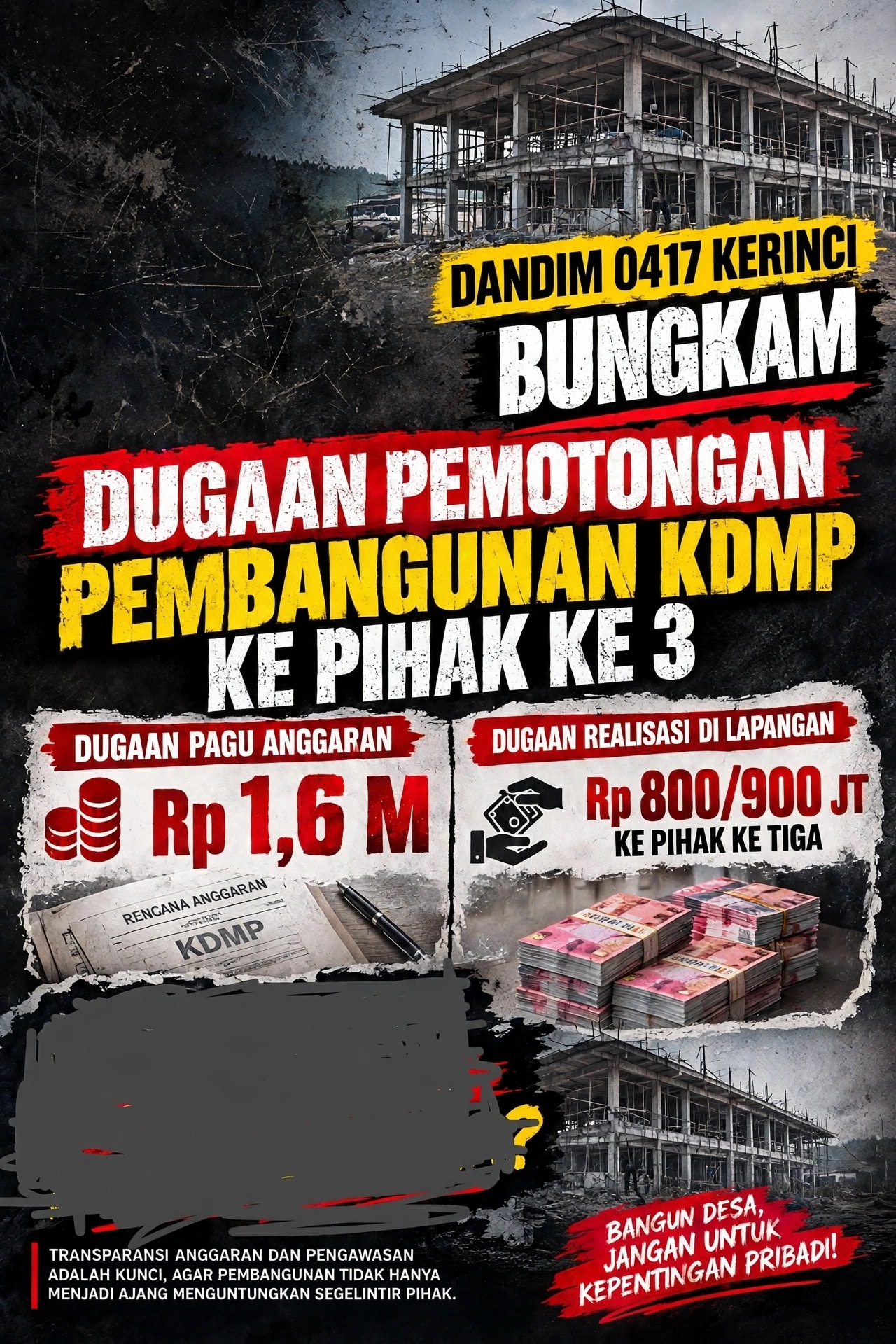 Dugaan Pemotongan Dana Pembangunan KDMP di Kerinci - Sungai Penuh