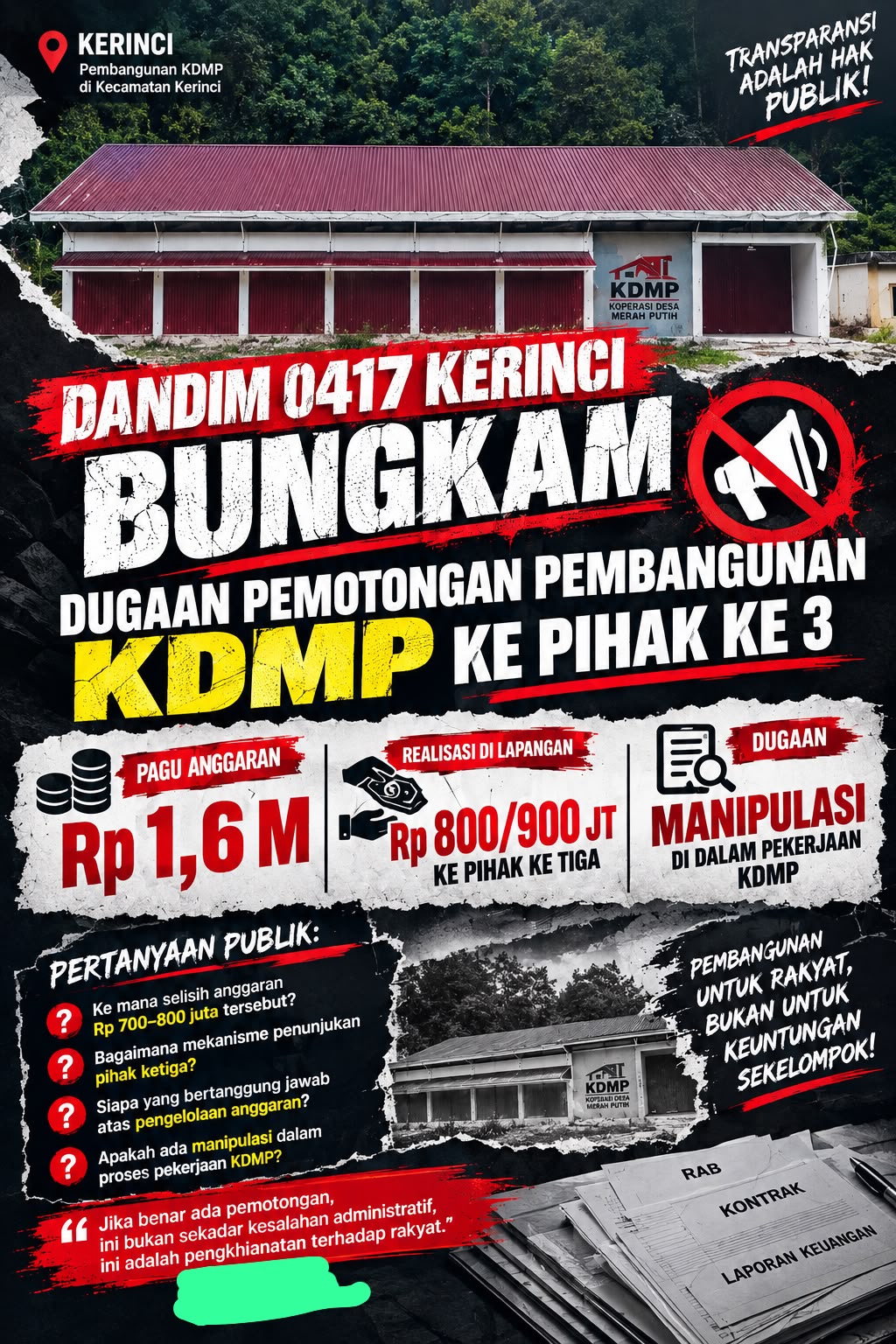 KDMP Disoal, Fee, Monopoli Pekerjaan oleh Doktrin Penguasa KDMP Disoal, Fee, Monopoli Pekerjaan oleh Doktrin Penguasa